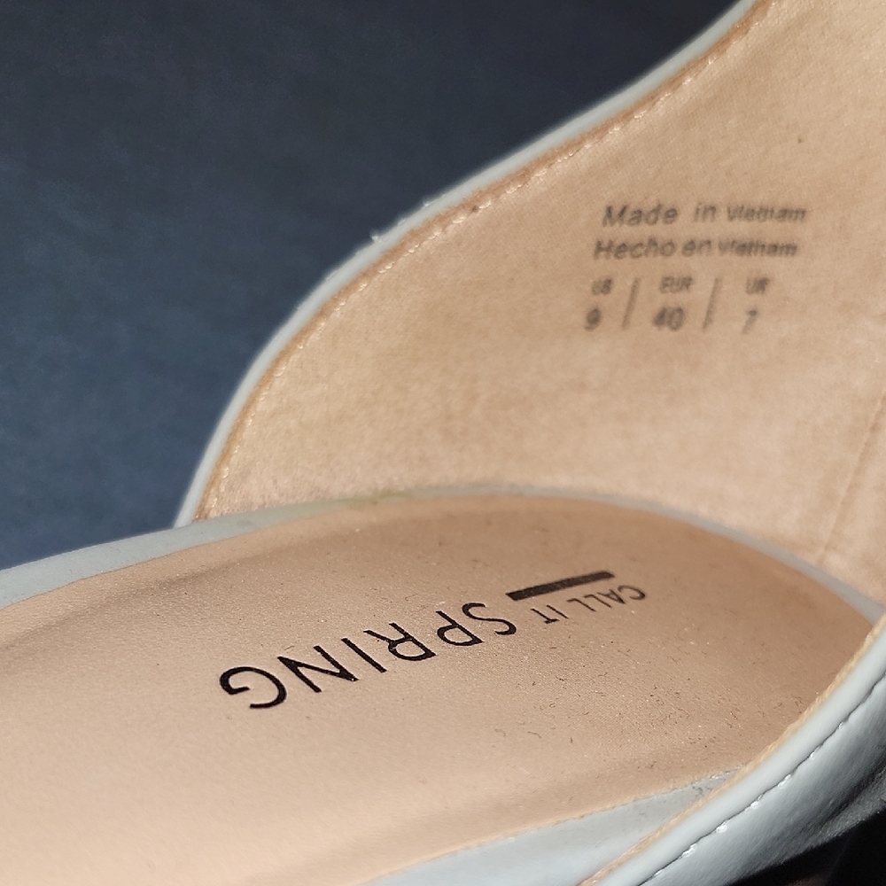 Call It Spring Light Grey Block Heel Sandals - Picture 2 of 6